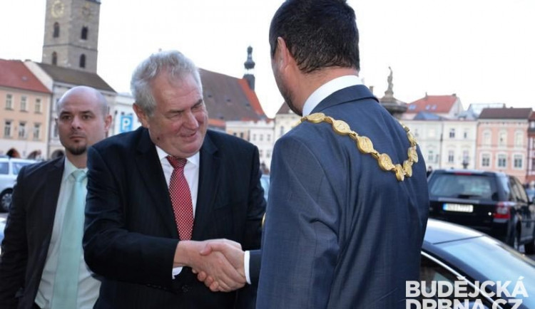 Prezident Miloš Zeman v Českých Budějovicích