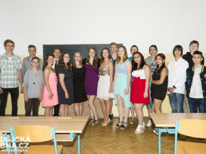 Předávání vysvědčení v Základní škole J. Š. Baara