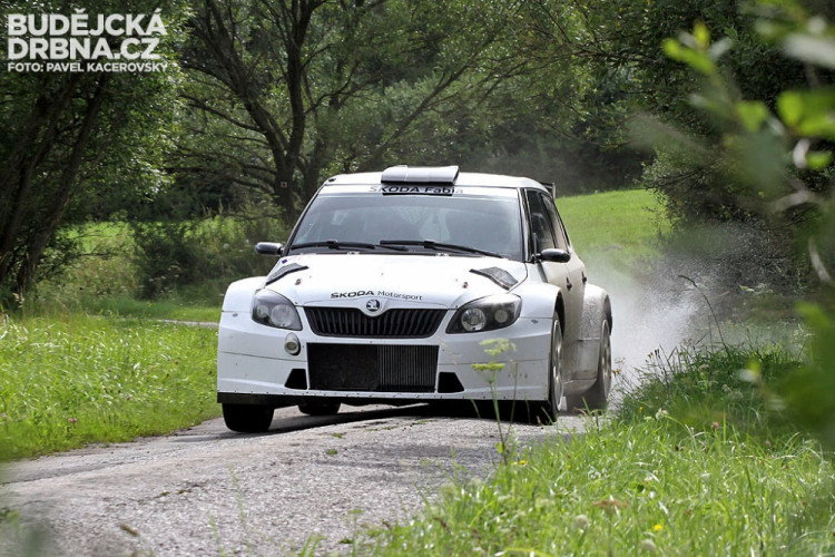 Testování továrního týmu Škoda Motorsport na tratích Rallye Český Krumlov