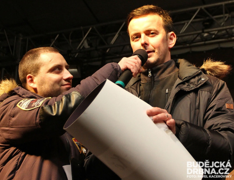 Jan Novotný z kapely The Greens (vpravo) a Matyášem Palkovičem