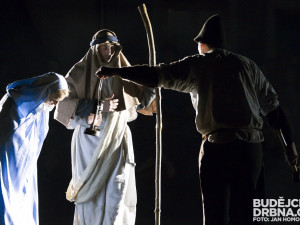 Živý betlém na Piaristickém náměstí v Českých Budějovicích