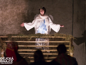 Živý betlém na Piaristickém náměstí v Českých Budějovicích