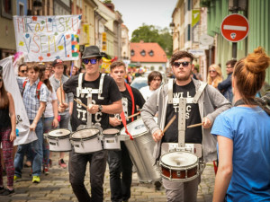 Průvod Budějovického Majálesu 2015. Foto: Dominik Svoboda