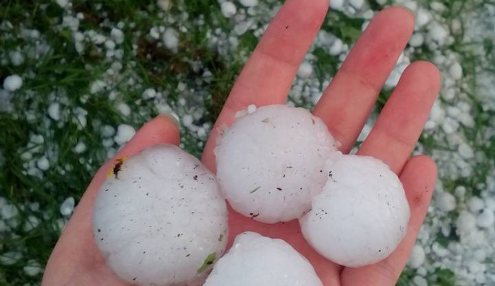 Krupobití v jižních Čechách