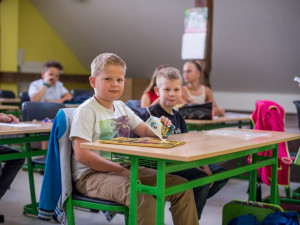 Předávání vysvědčení v ZŠ Matice Školské v Českých Budějovicích 2017