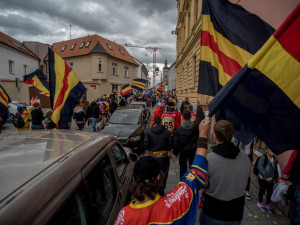 Průvod fanoušků Motoru