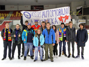 Utkání sledovali studenti "automobilky" ze Skuherského ulice