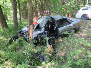 Nehoda se stala loni v létě na silnici mezi obcemi Římov a Plav, kde narazil osobní automobil Audi 80 do stromu a začal hořet. Nárazem se zaklínily dveře řidiče, který se tak nemohl dostat ven. Pomohl mu statečný student Jan Jirka.