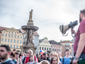 Budějcké pietní shromáždění za oběti koncentračního tábora v Letech
