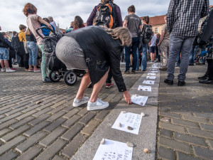 Budějcké pietní shromáždění za oběti koncentračního tábora v Letech