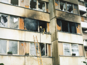 Pád stíhaček na sídliště Vltava