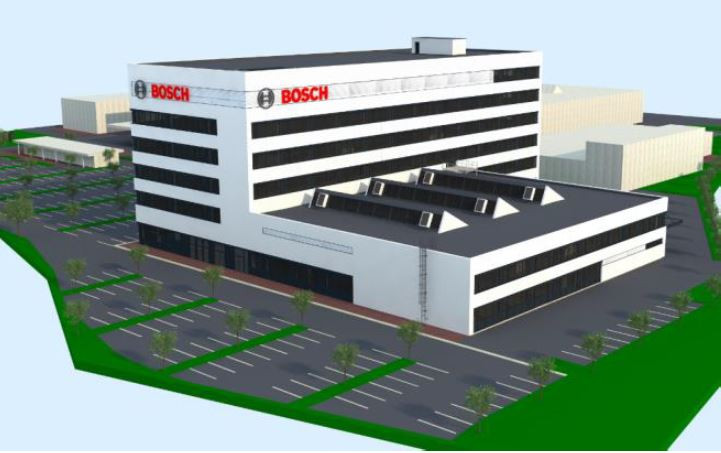 Vizualizace nového Technologického a vývojového centra společnosti Robert Bosch.