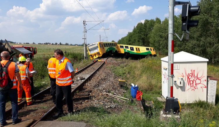 Nehoda traktoru a vlaku u Písku