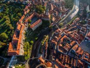 Let balonem nad Českým Krumlovem