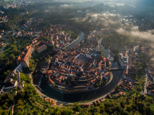 Let balonem nad Českým Krumlovem