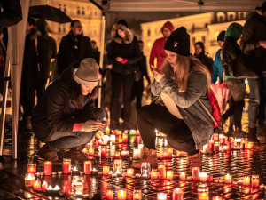 Oslavy 100 let republiky na budějckém náměstí
