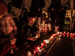 Oslavy 100 let republiky na budějckém náměstí