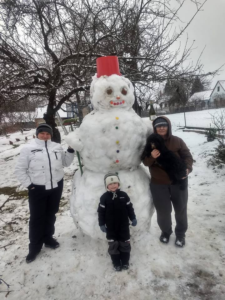 Jihočeši staví sněhuláky