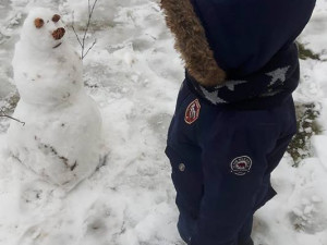 Jihočeši staví sněhuláky