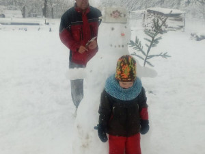 Jihočeši staví sněhuláky