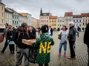 Protest na budějckém náměstí