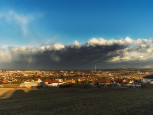 Bouře Sabine v Budějcích