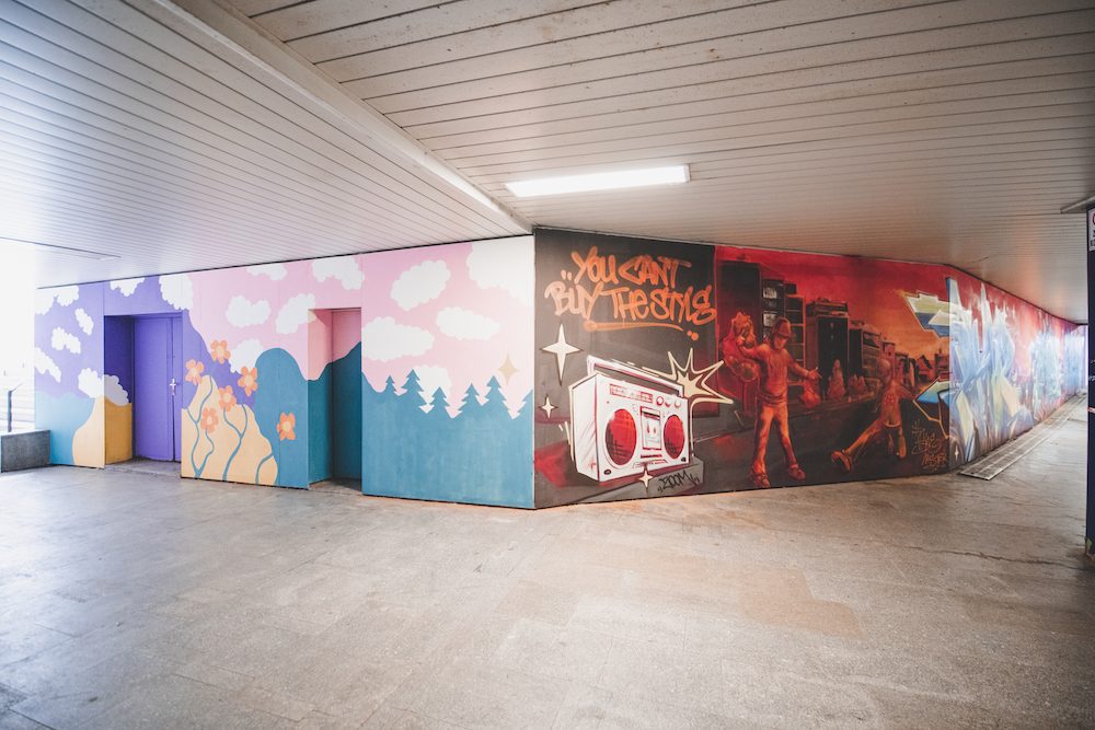 Graffiti v podchodu
