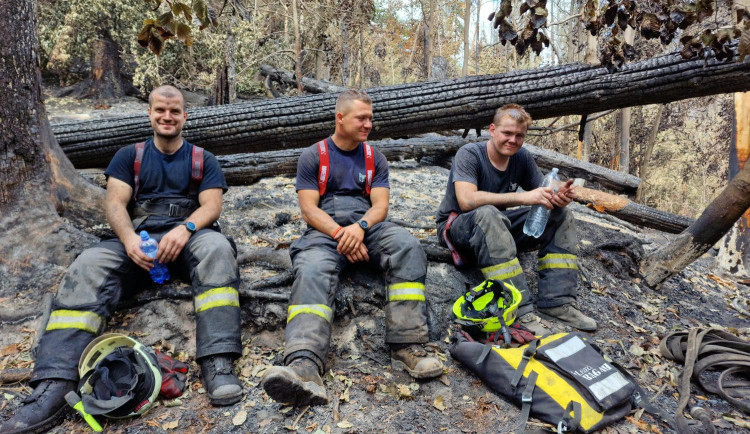 Jihočeští hasiči v Hřensku