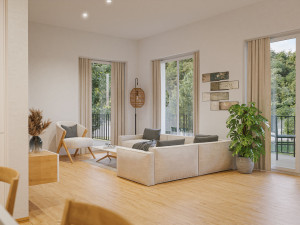 Interiér nově vznikajícího Senior Resortu na Hluboké