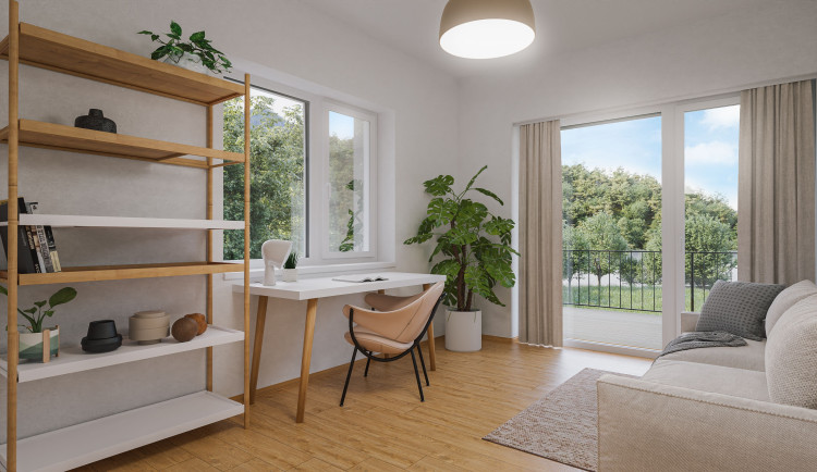 Interiér nově vznikajícího Senior Resortu na Hluboké