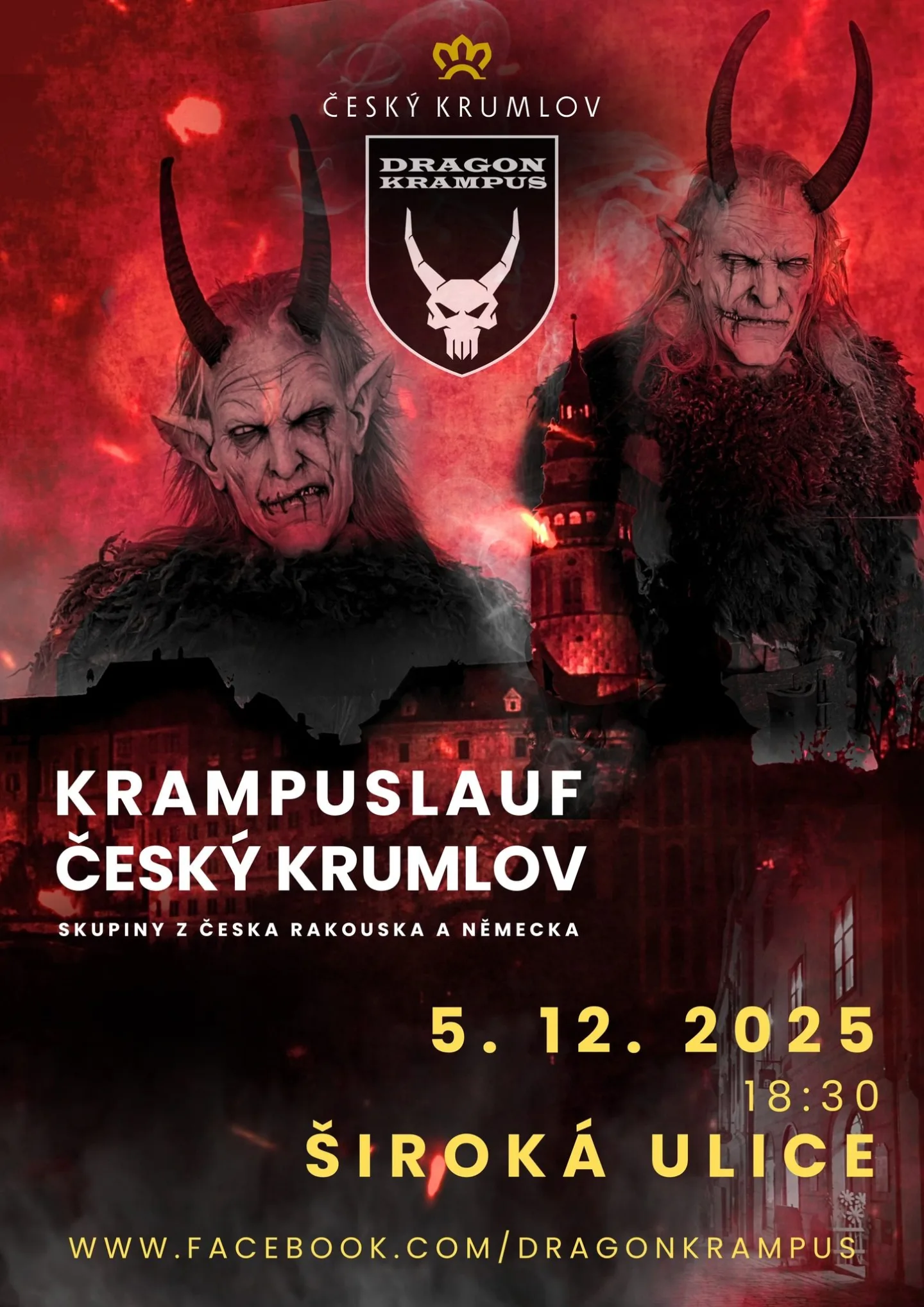 Krampuslauf v Českém Krumlově