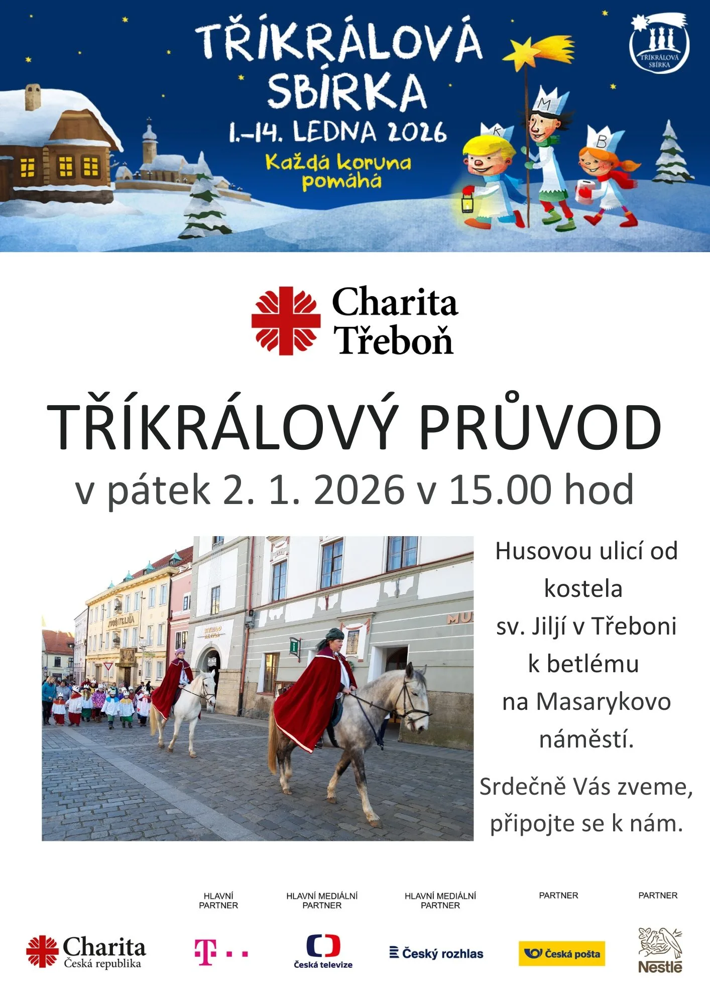 Tříkrálový průvod v Třeboni