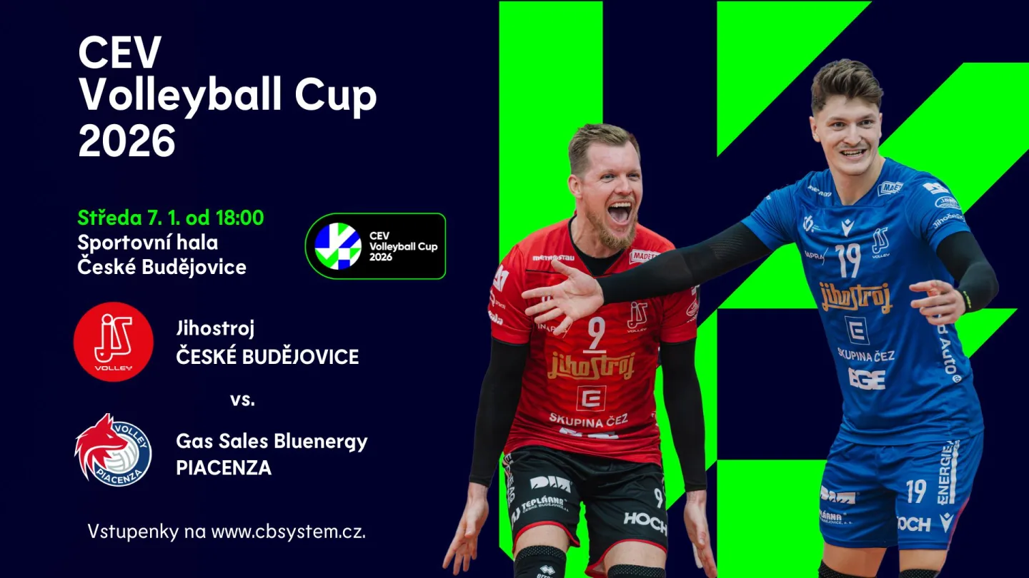 POHÁR CEV: Jihostroj vs. Piacenza