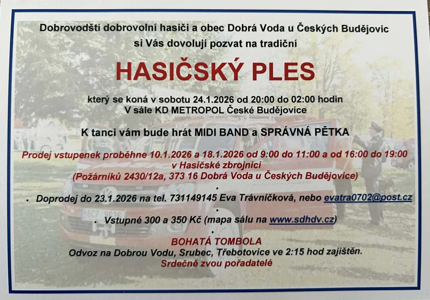 Hasičský ples 2026
