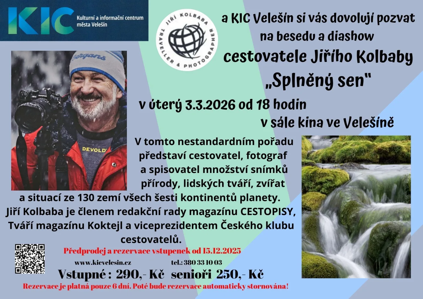 Cestovatelská beseda Jiří Kolbaba – Splněný sen