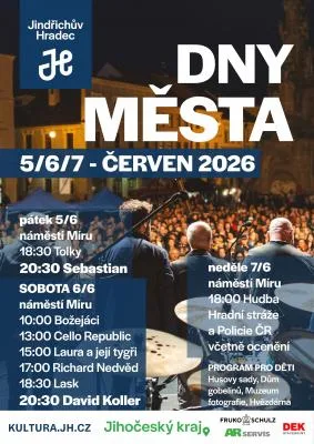 Dny města 2026: Tři dny plné hudby, setkávání a doprovodného programu
