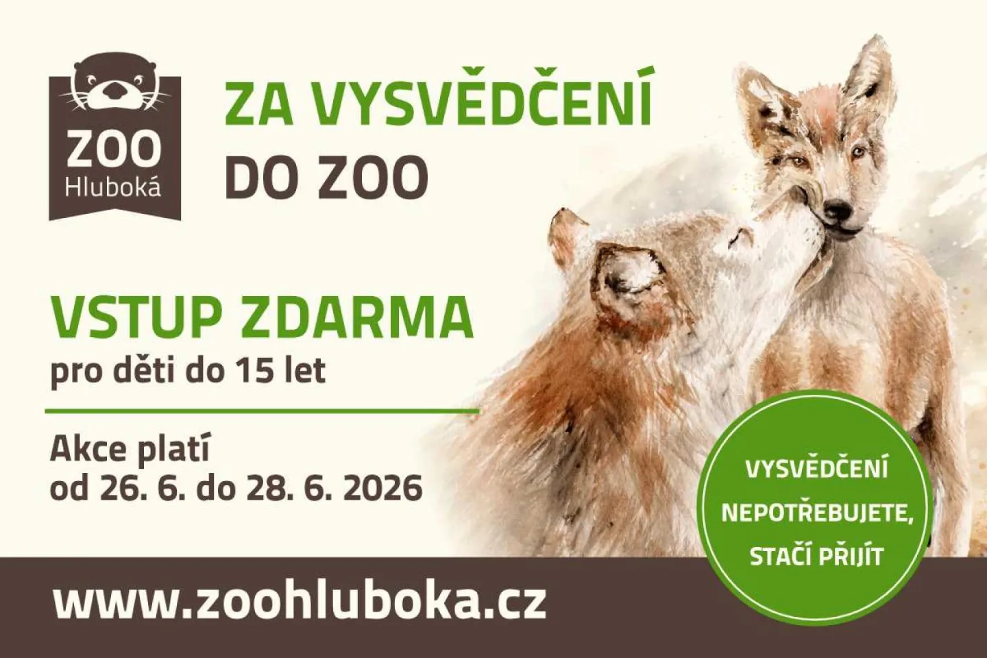Za vysvědčení do zoo Hluboká