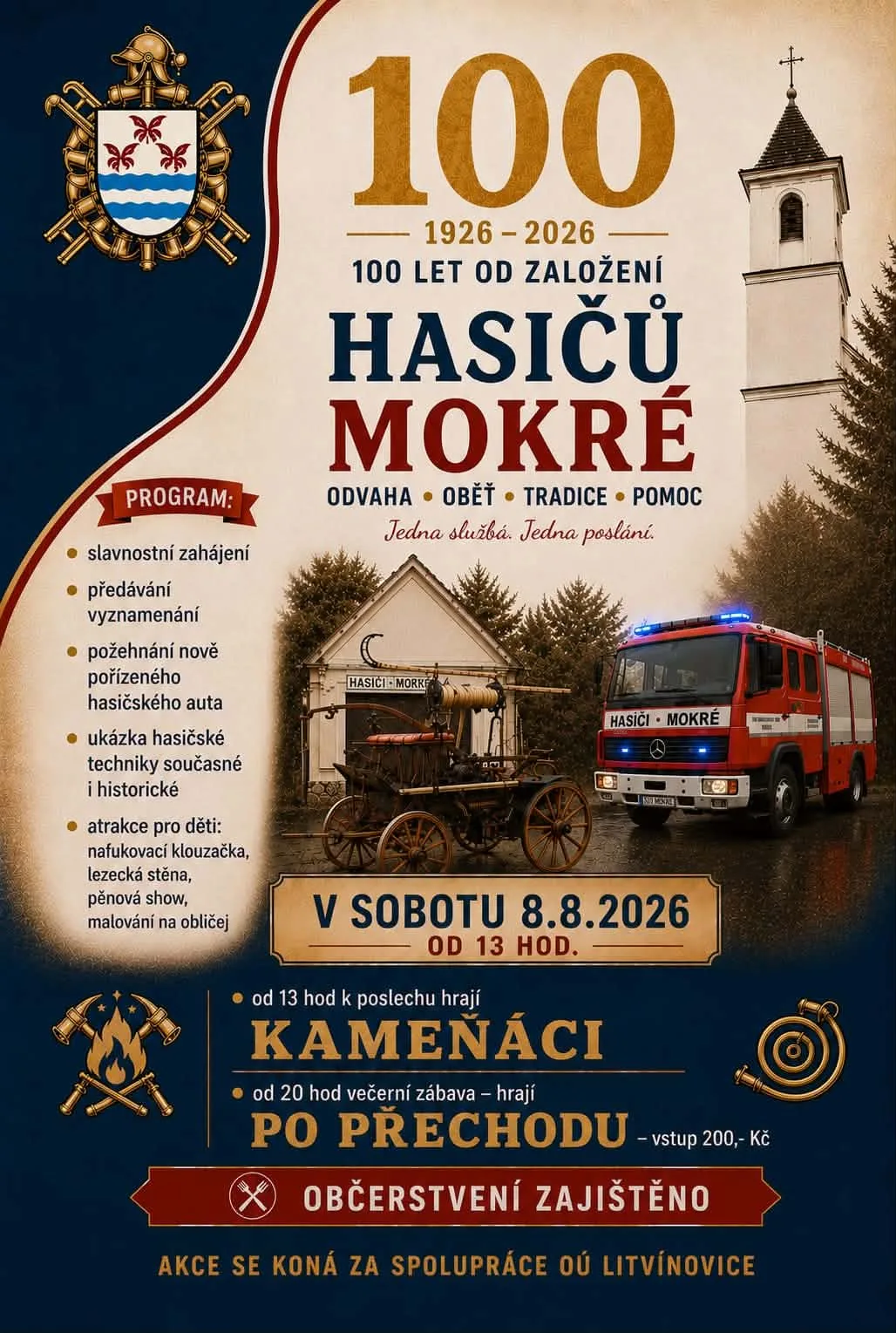 Oslavy 100 let od založení SDH Mokré