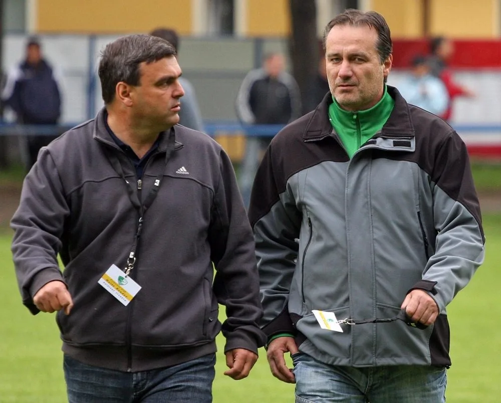 Roudenské trenérské duo Štefan Lovička (vpravo) a František Mertl