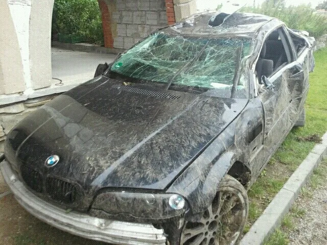 Takto dopadlo BMW po nehodě