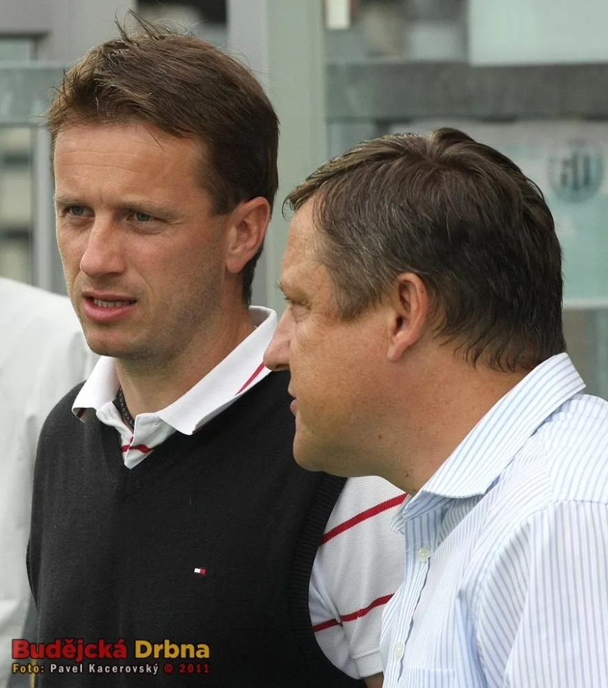 Výkonný ředitel Dynama Radim Šupka (vlevo) a generální manažer Jiří Kotrba
