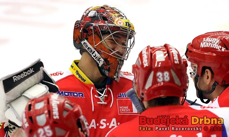 Velká opora HC Mountfield - gólman Jakub Kovář