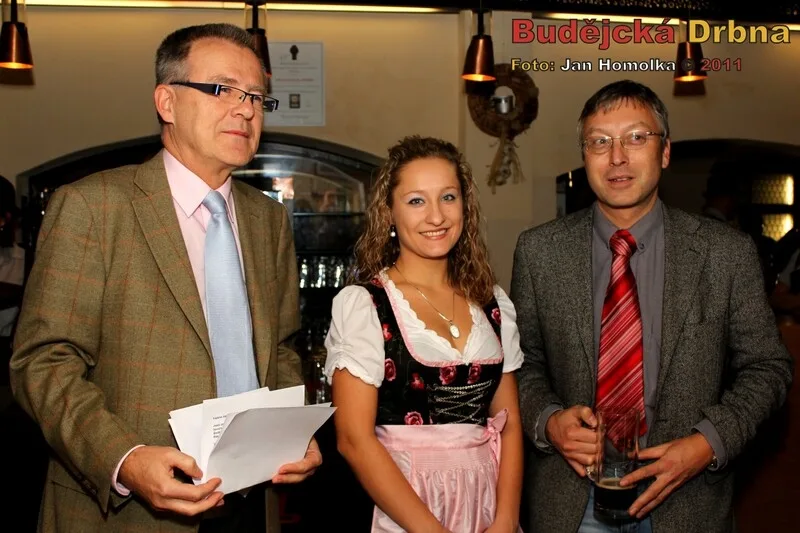 Honorární konzul Rakouské republiky pan Ing. Lubomír Sýkora s PR managerem Budějovického Budvaru, panem Petrem Samcem