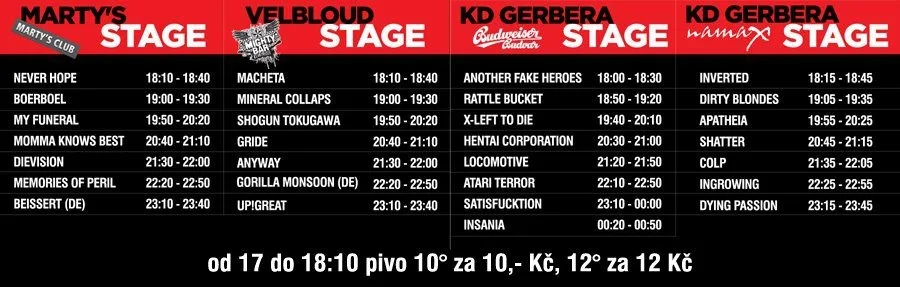Program Dead End Festivalu 2011