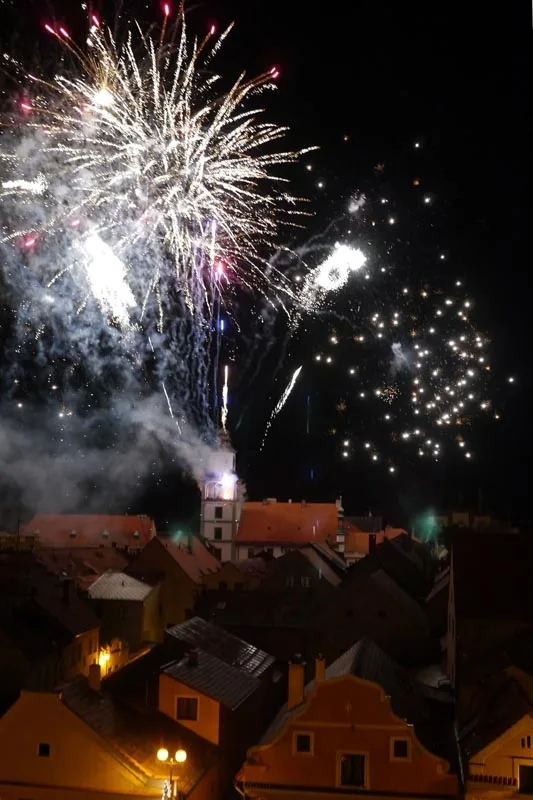 Ohňostroj v Třeboni
