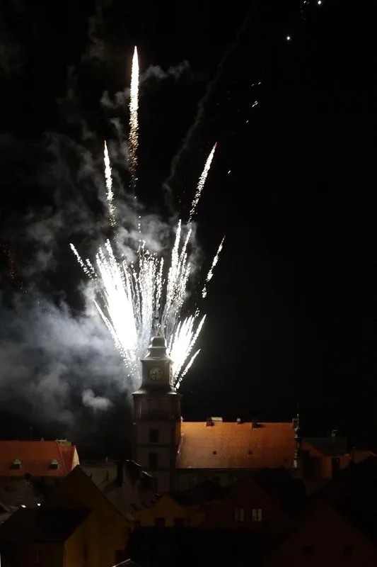 Ohňostroj v Třeboni