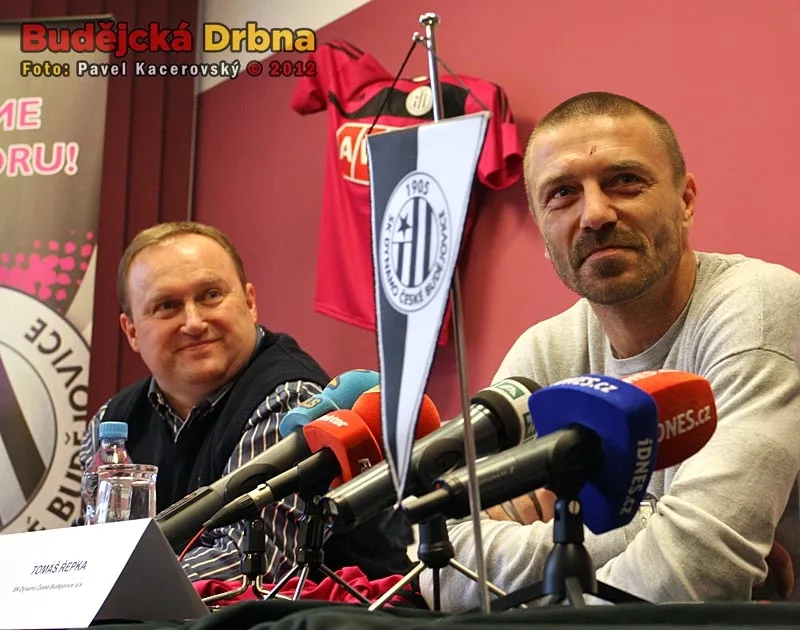 Tomáš Řepka a manažer Dynama Roman Rogoz
