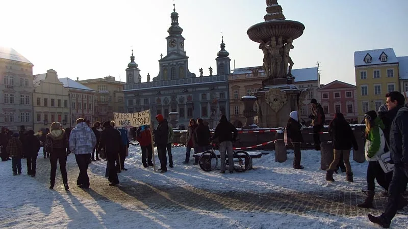 Budějcký protest proti dohodě ACTA