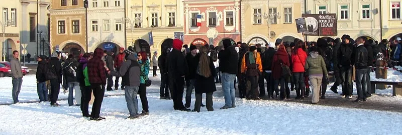 Budějcký protest proti dohodě ACTA