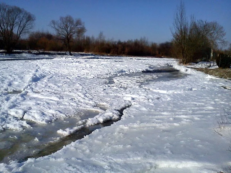 Vltava v Rožnově (3. února)